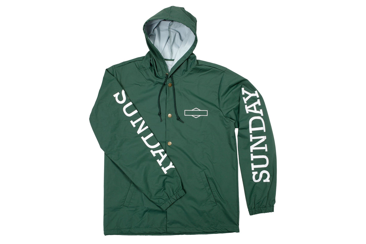 Sunday Rockwell Hooded Windbreaker Jacket (Green)