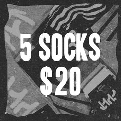5 Socks for $20 - 5050 Bike & Skate