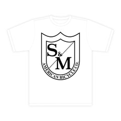 S&M BIG SHIELD T SHIRT   PINK ON BLACK   2XL