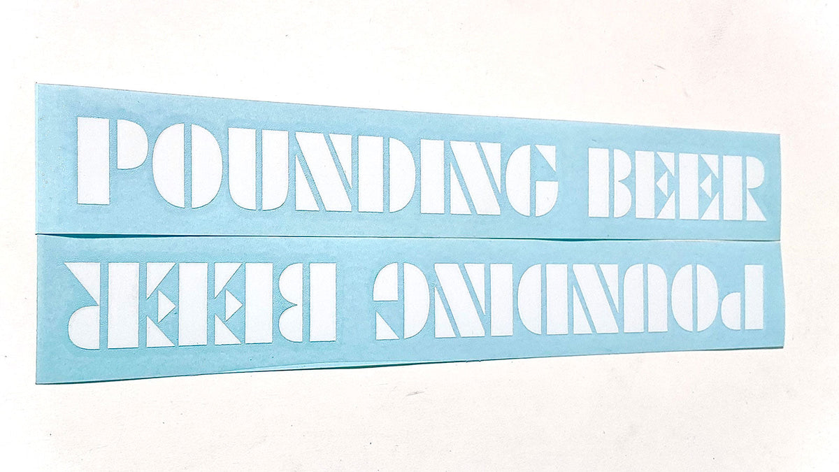 S&M POUNDING BEER FORK STICKERS BLACK (SET OF 2)