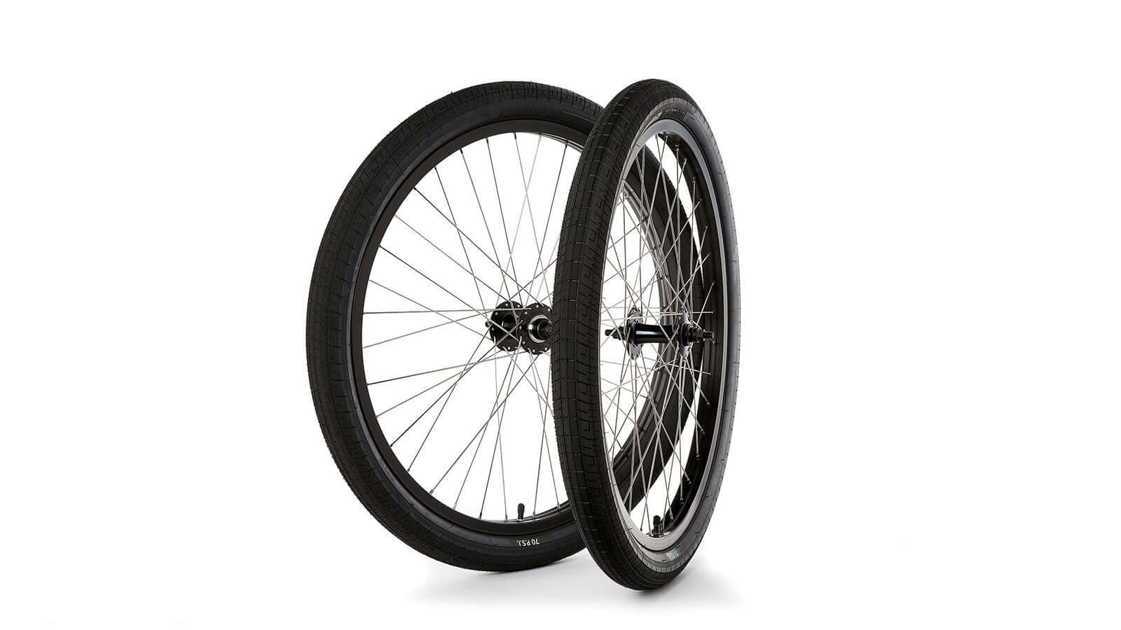20" FIT FREECOASTER WHEELSET RIGHT SIDE DRIVE . DOUBLE WALL FIT BLK RIMS, BLK HUBS. MALE 4MM REAR AXLE, MALE 3/8" FRONT AXLE. ALL BLACK SPOKES/NIPPLES-Featuring fully sealed front male 3/8" hub and 4mm male rear FREECOASTER laced to light and strong Fit Double Wall OEM rims. Specifications Sealed male 3/8" Front Axle Sealed FREECOASTER rear w/4mm Rear Axle male recessed 6MM Allen slot in axle 9T R.H.D. Fit Rim Strip 36H Double Wall Fit OEM Rims-5050 Bike & Skate