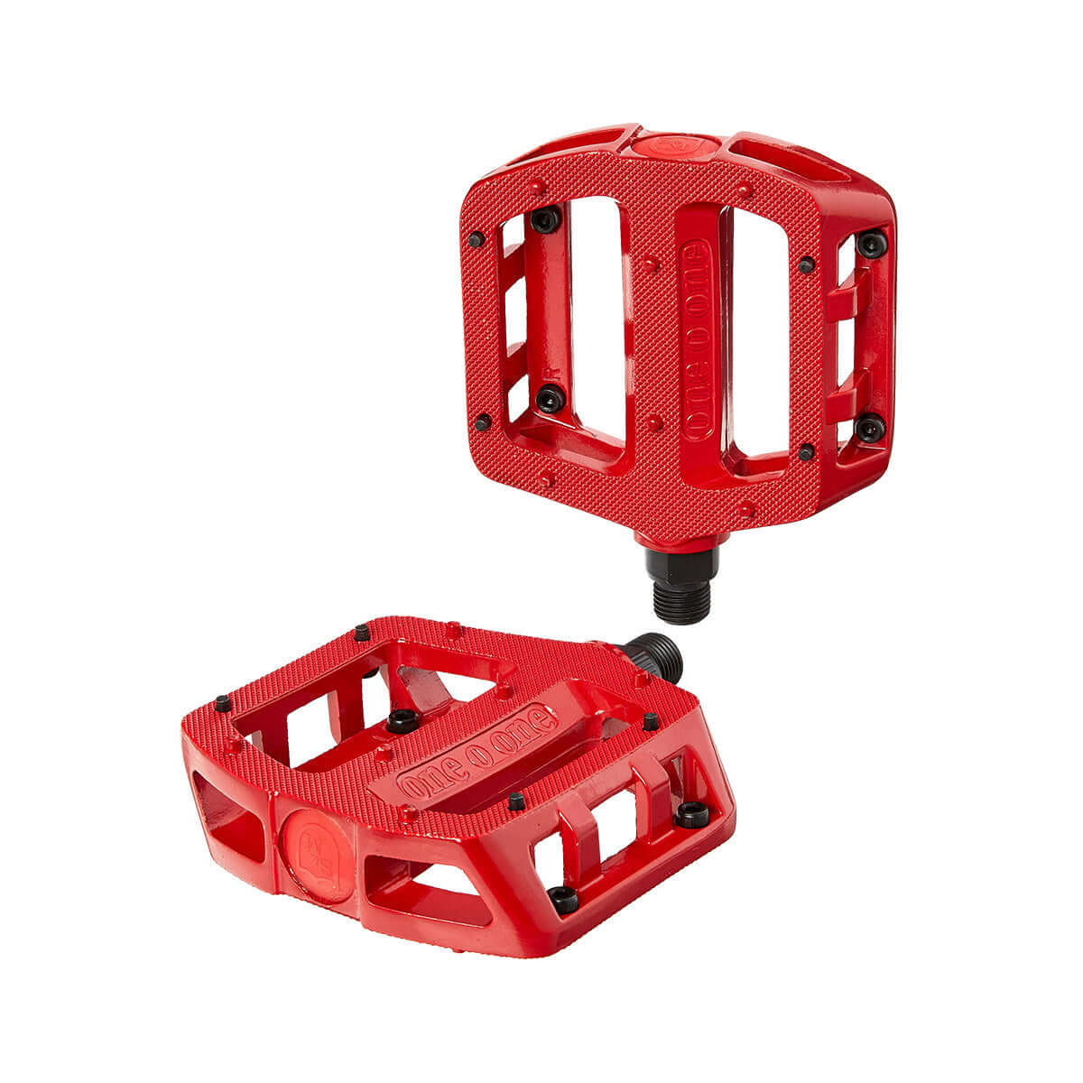 0 PEDAL LOOSE BALL, RED-Cast alloy platform with reinforcements to prevent breakage. Combination of molded and replaceable pins for dialing in just the right amount of traction.Specs:Lightweight, strong alloy bodiesCompact 0mm square platformsScrew in tapered steel traction pinsFewer traction pins to reduce weightHeat treated & oxide coated chromoly spindles (9/6” only)Precision ball bearingsRecessed dust shieldsWeight: 2.0 oz (595 g)-5050 Bike & Skate