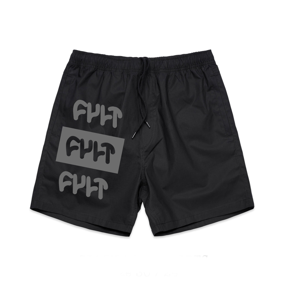 Stack Logo Beach Shorts / black