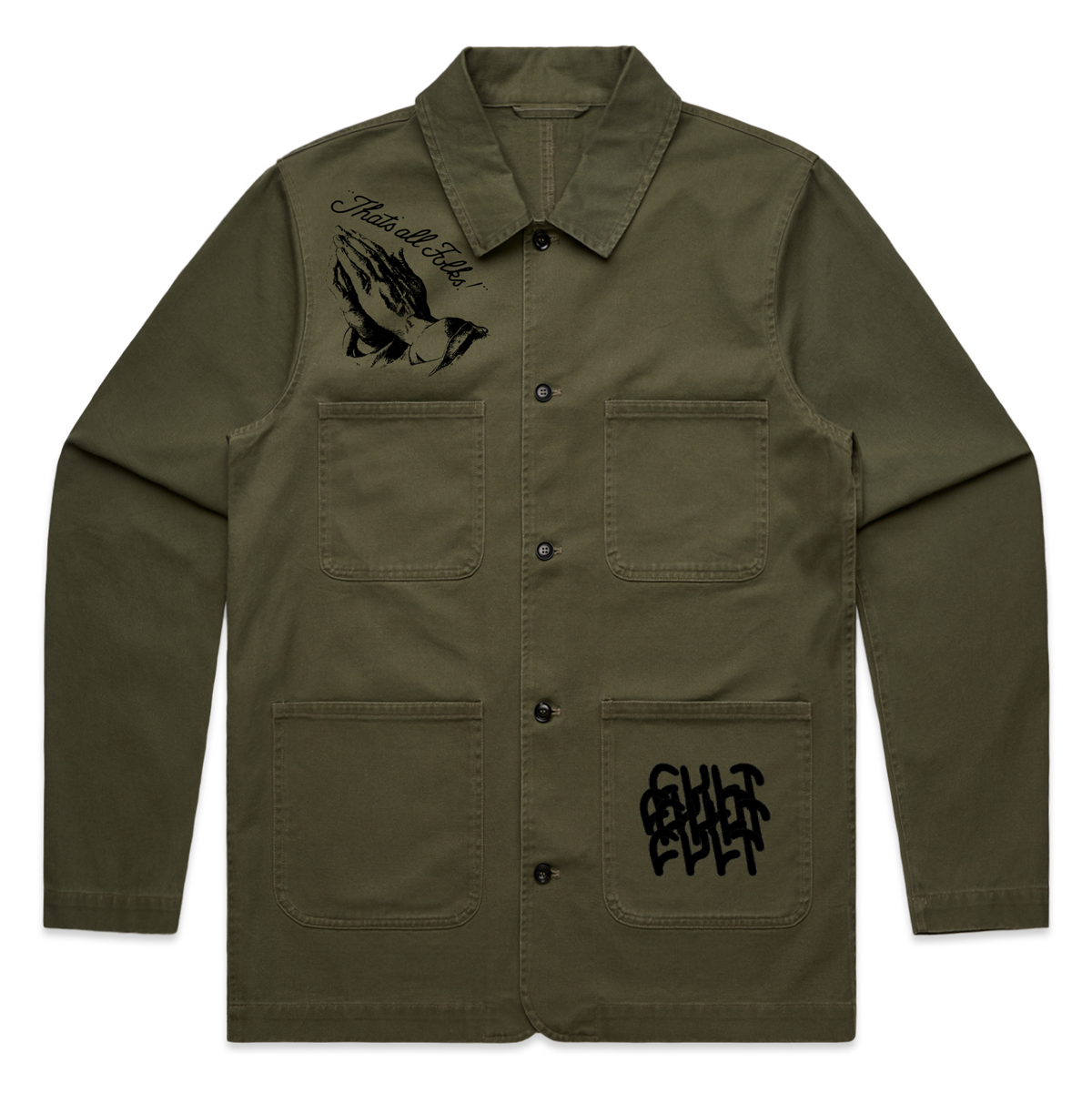 That's All Folks Chore Jacket / green
